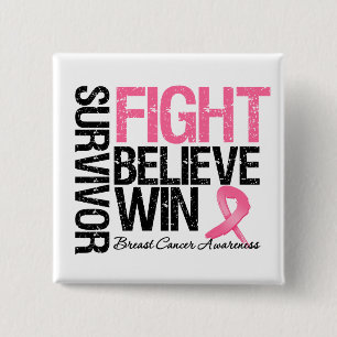 Chapa Cuadrada La lucha del superviviente del cáncer de pecho