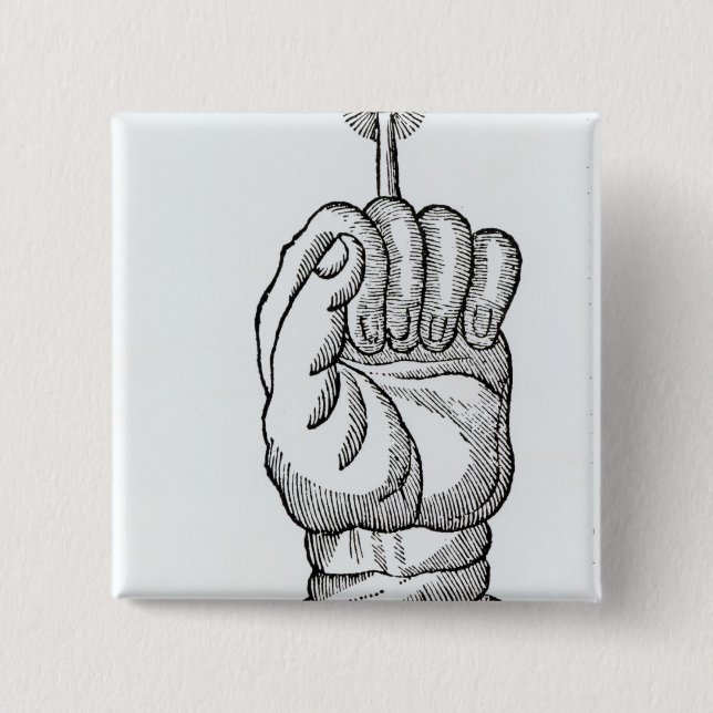 Chapa Cuadrada La mano de la gloria (Anverso)