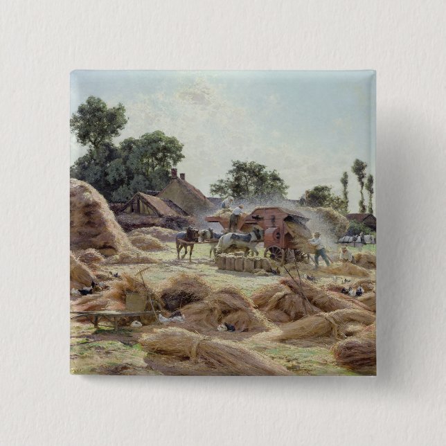 Chapa Cuadrada La máquina trilladoa 1896 (Anverso)