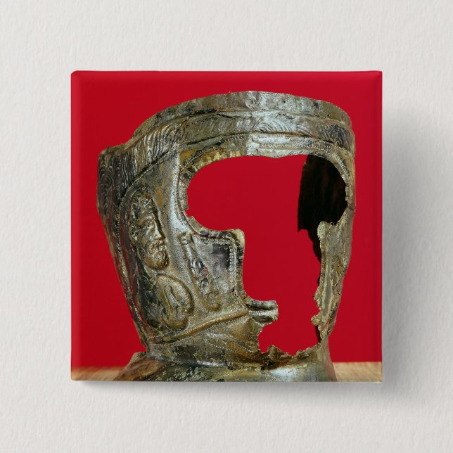 Chapa Cuadrada La máscara Gallo-Romana del gladiador