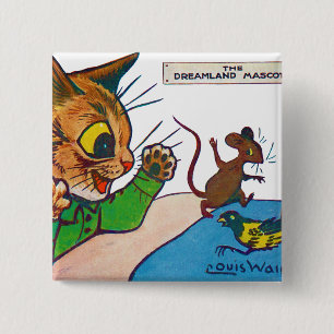 Chapa Cuadrada La mascota Dreamland, Louis Wain