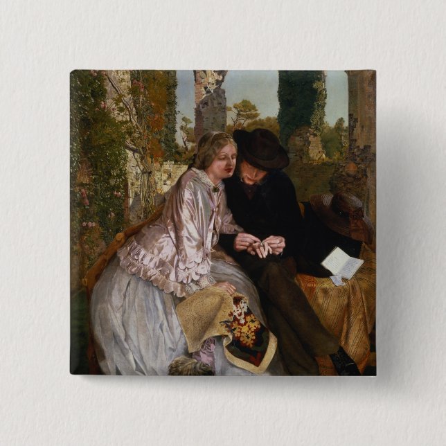 Chapa Cuadrada La medida para el anillo de bodas, 1855 (Anverso)