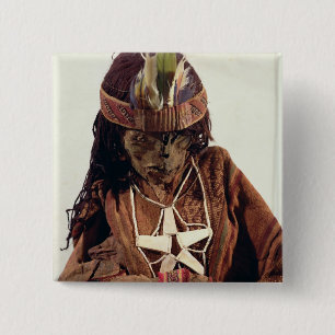 Chapa Cuadrada La momia adornó con la joyería del hueso, c.200