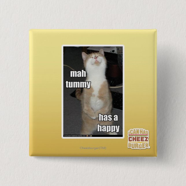 Chapa Cuadrada La panza del Mah tiene un feliz (Anverso)