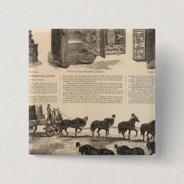 Chapa Cuadrada La patentadora de Herring, Safes (Anverso)