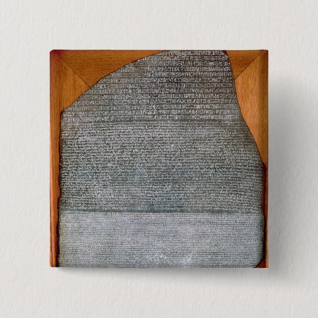 Chapa Cuadrada La piedra de Rosetta, de St. Julien del fuerte, (Anverso)