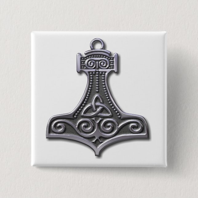 Chapa Cuadrada La plata martillo de Thor (Anverso)