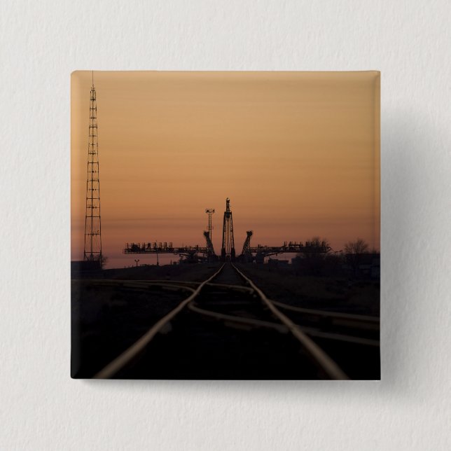 Chapa Cuadrada La plataforma de lanzamiento de Soyuz (Anverso)