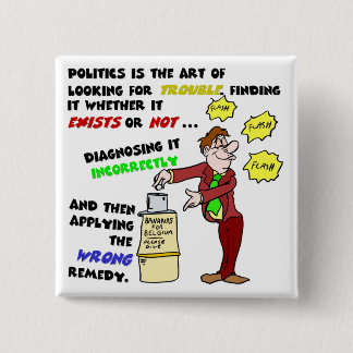 Chapa Cuadrada La política es un arte (1)