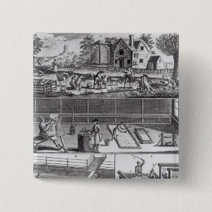 Chapa Cuadrada La primera placa de la fabricación de lana