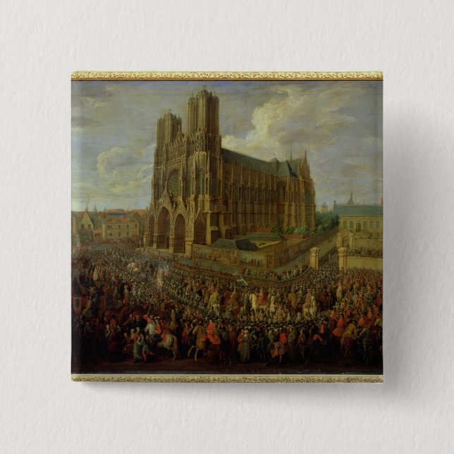 Chapa Cuadrada La procesión de rey Louis XV (Anverso)