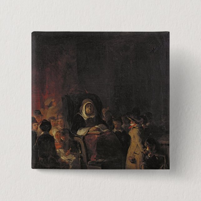 Chapa Cuadrada La profesora (Anverso)