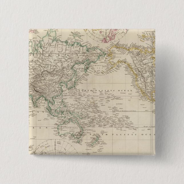 Chapa Cuadrada La proyección de los comerciantes del mundo (Anverso)