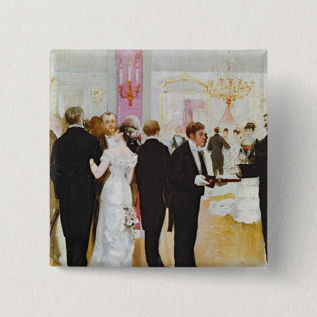 Chapa Cuadrada La recepción nupcial, c.1900 (Anverso)