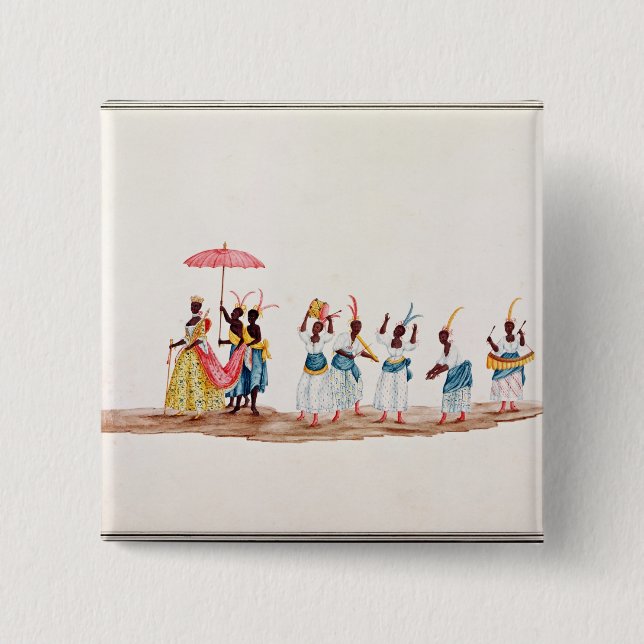 Chapa Cuadrada La reina y su habitación (Anverso)