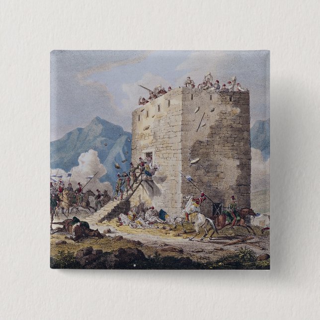 Chapa Cuadrada La resistencia de cuarenta rebeldes griegos (Anverso)