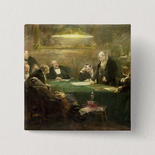 Chapa Cuadrada La reunión de la junta directiva, 1900 (Anverso)