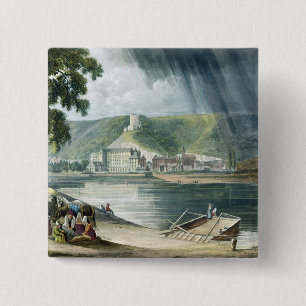 Chapa Cuadrada La Roche, de "opiniónes sobre el Sena", grabado