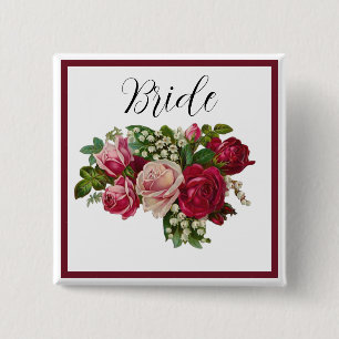 Chapa Cuadrada La Rosa victoriana Lily of Valley Bride