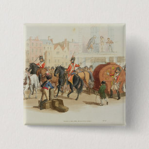 Chapa Cuadrada La rueda de lotería, grabada por el artista, 1805