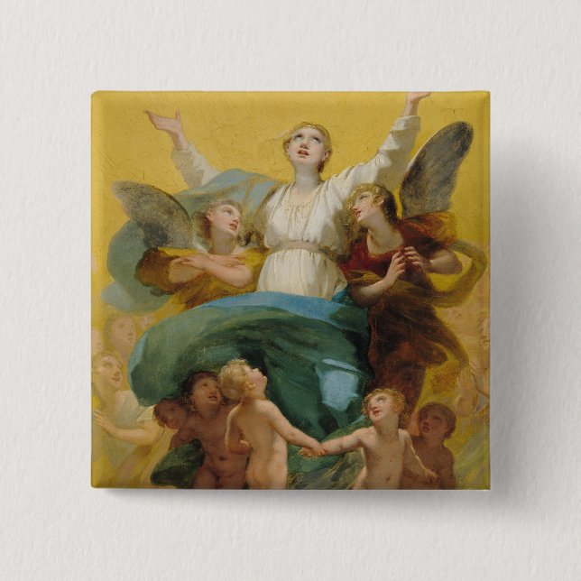 Chapa Cuadrada La suposición de la Virgen (Anverso)