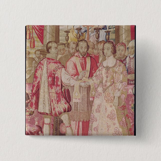 Chapa Cuadrada La tapicería de Charles V (Anverso)