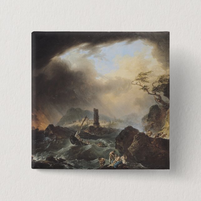 Chapa Cuadrada La tormenta (Anverso)