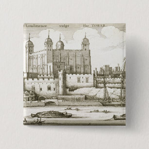 Chapa Cuadrada La torre de Londres, 1647 (grabado)