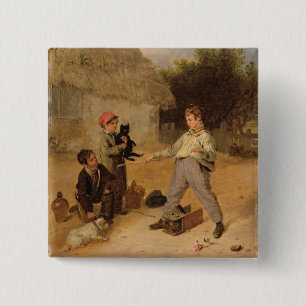 Chapa Cuadrada La trampa de rata (aceite en el panel)