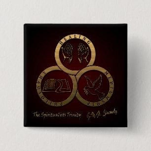 Chapa Cuadrada La trinidad de los Spiritualists (GMH