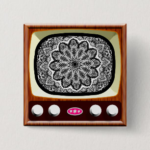 Chapa Cuadrada La TV de los 50 vive en blanco y negro