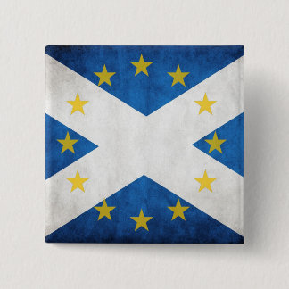 Chapa Cuadrada La UE de Escocia badge