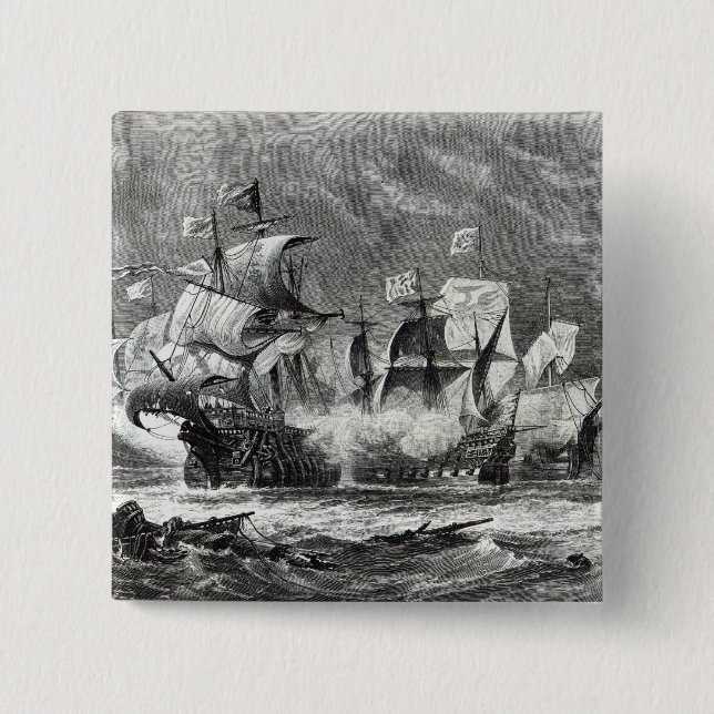 Chapa Cuadrada La vanguardia, bajo sir Guillermo Winter (Anverso)