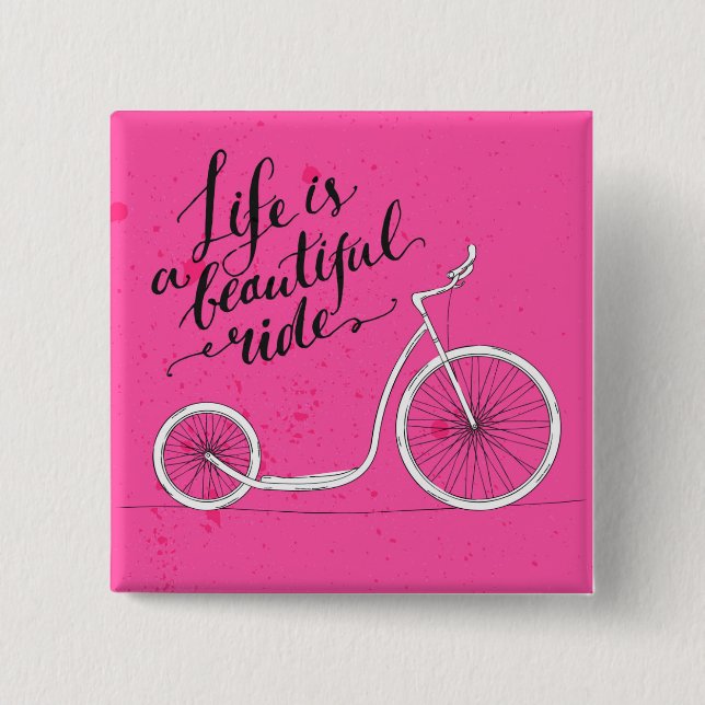 Chapa Cuadrada La vida es un rosa hermoso del paseo (Anverso)