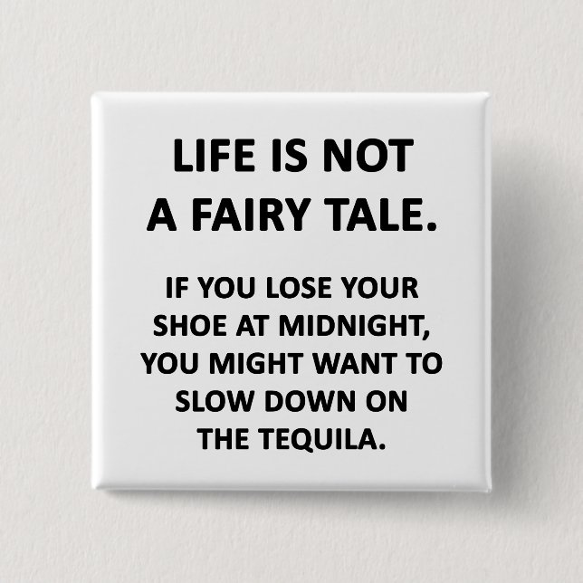 Chapa Cuadrada La vida no es un cuento de hadas (Anverso)