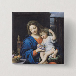 Chapa Cuadrada La Virgen de las uvas, 1640-50