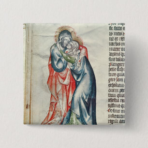 Chapa Cuadrada La Virgen y el Cristo, de la pasión de