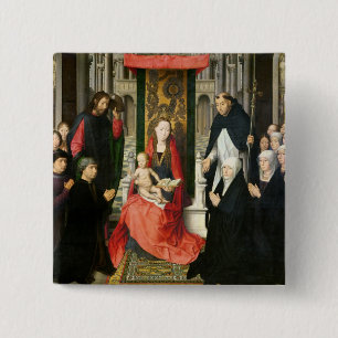 Chapa Cuadrada La Virgen y el niño con San Jaime y St Dominic