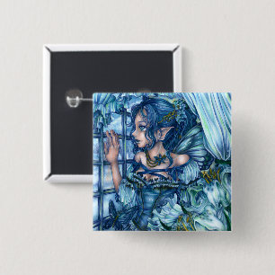 Chapa Cuadrada La visión de la chica hada de la escarcha de un in