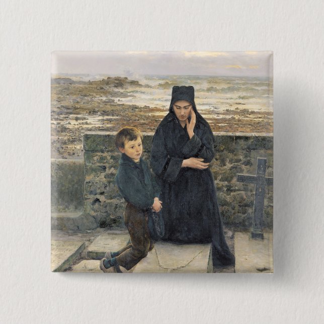 Chapa Cuadrada La viuda del Ile de Sein, 1880 (Anverso)