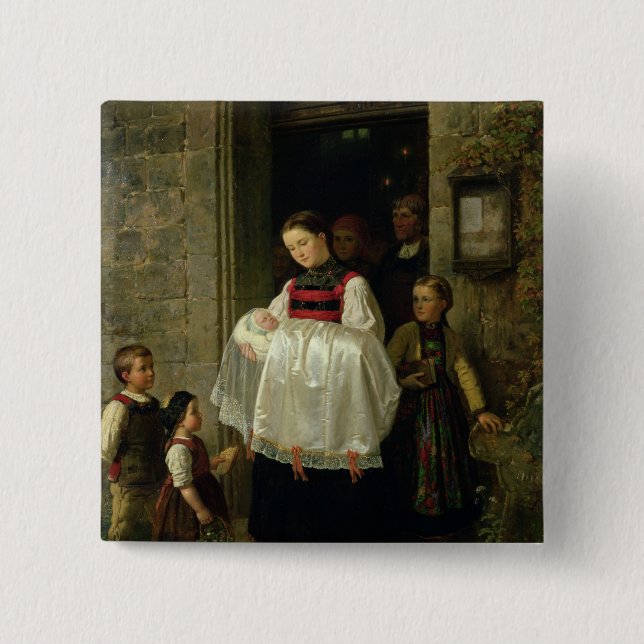 Chapa Cuadrada La vuelta del bautizo (Anverso)