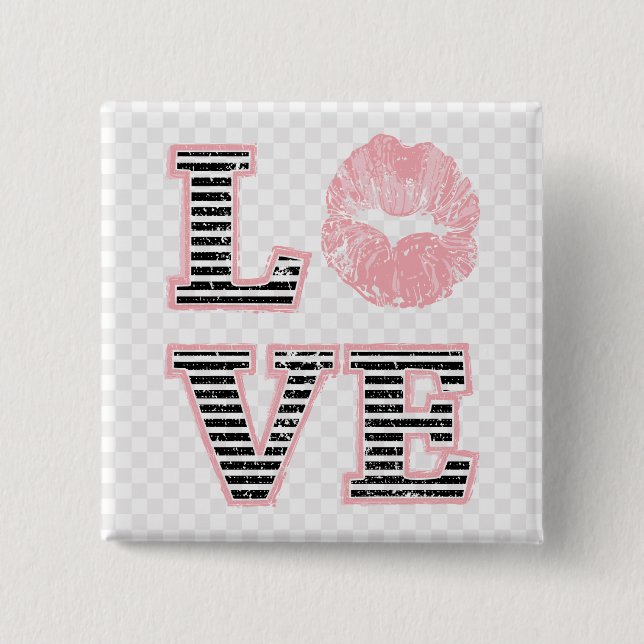 Chapa Cuadrada Labios de amor (Anverso)