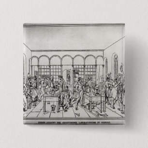 Chapa Cuadrada Laboratorio de química de barón Justus von Liebi