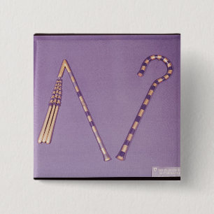 Chapa Cuadrada Ladrón y mayal, de la tumba de Tutankhamun