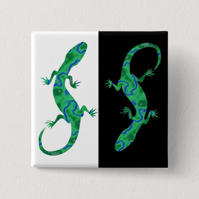 Chapa Cuadrada Lagarto Verde (Anverso)