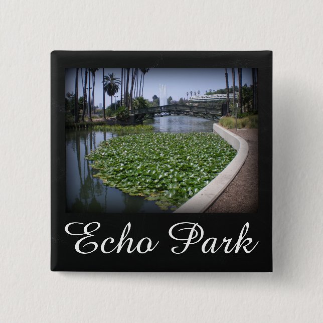 Chapa Cuadrada Lago Echo Park en Los Ángeles, California (Anverso)