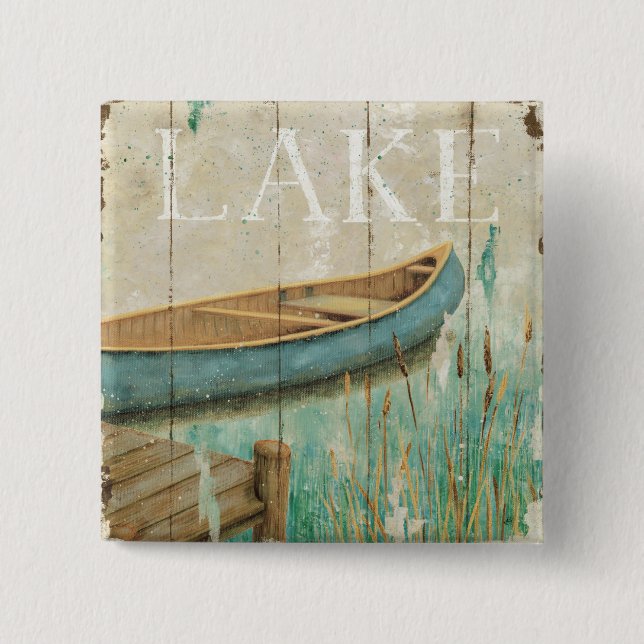 Chapa Cuadrada Lago vintage (Anverso)