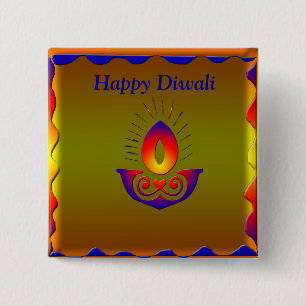 Chapa Cuadrada Lámpara de Diwali