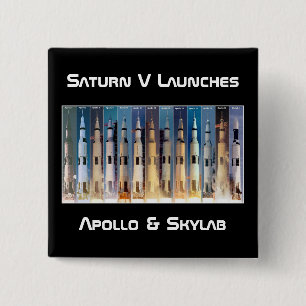 Chapa Cuadrada Lanzamiento del cohete Saturn V Moon