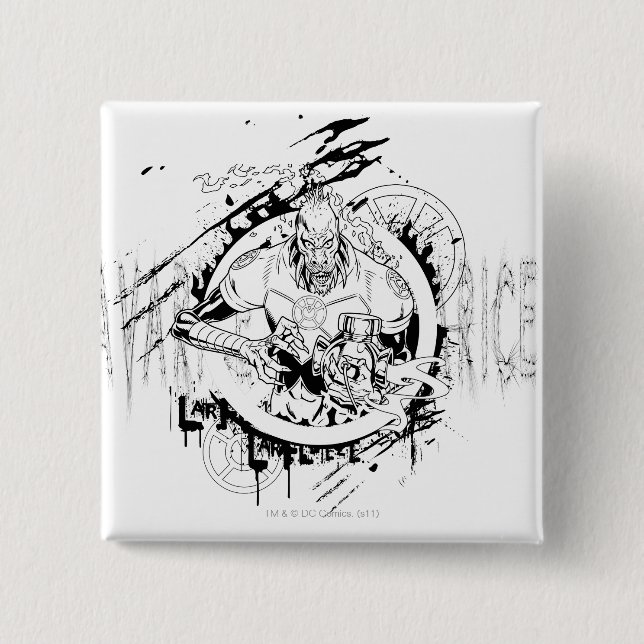 Chapa Cuadrada Larfleeze - Agent Orange 15 (Anverso)